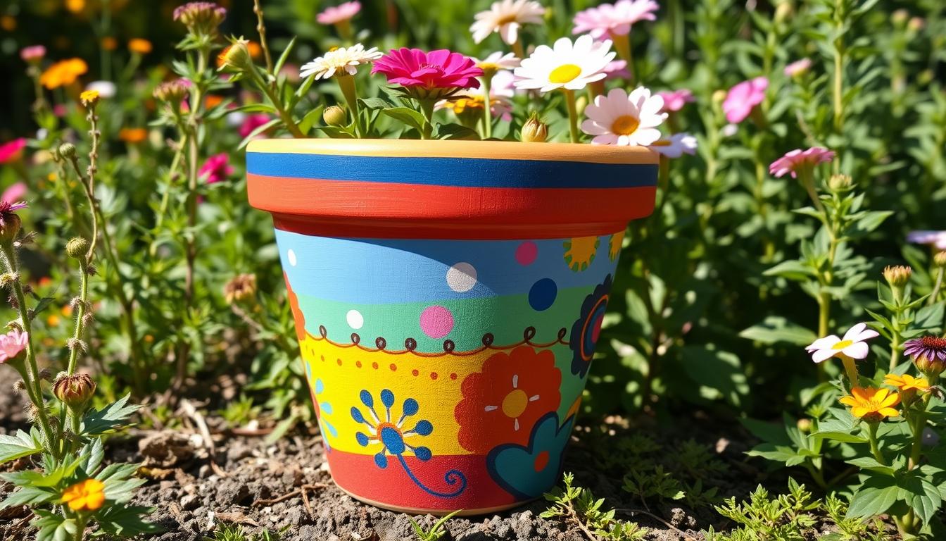 Blumentöpfe bemalen: Alte Töpfe mit Farbe gestalten, Garten mehr Persönlichkeit