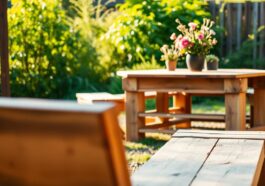 Gartenmöbel aus Paletten: Nachhaltige Sitzgelegenheiten oder Tische herstellen.